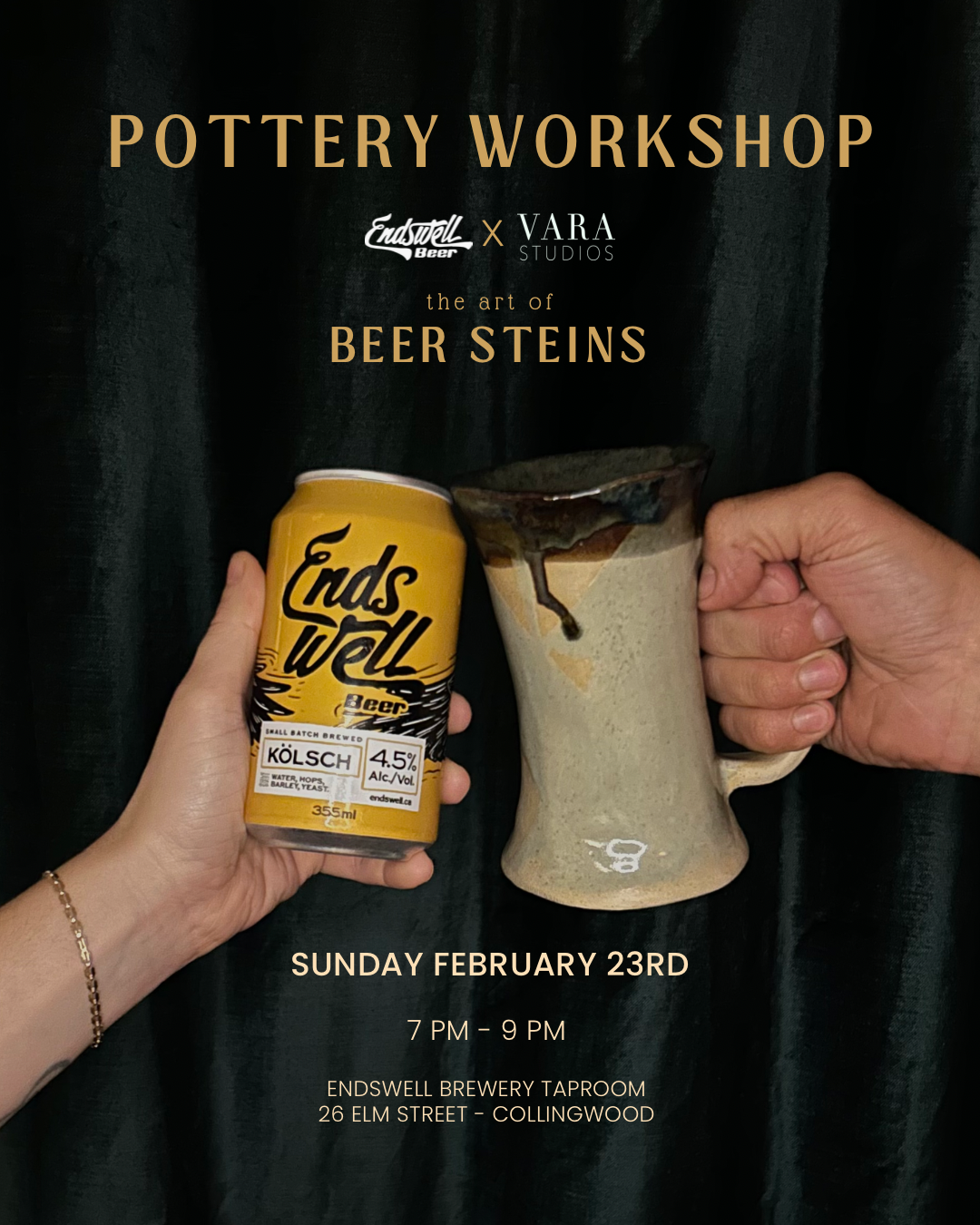 The Art of Beer Steins - Feb 23 - Endswell Brewery