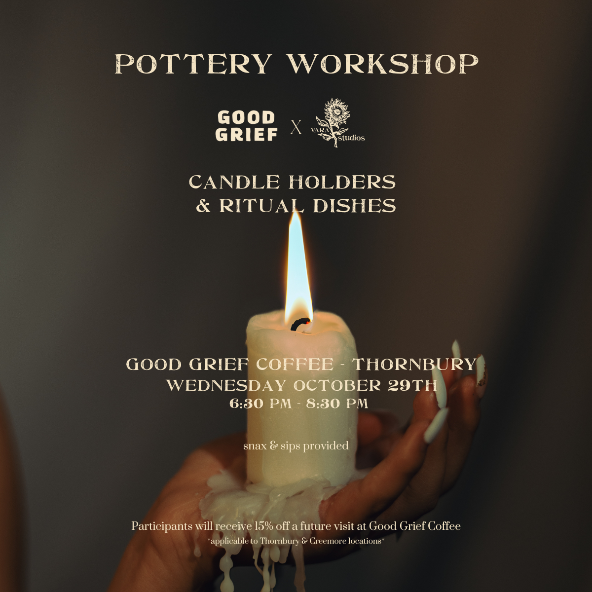 Candle Holders & Ritual Dishes - Oct 29 - Good Grief Coffee